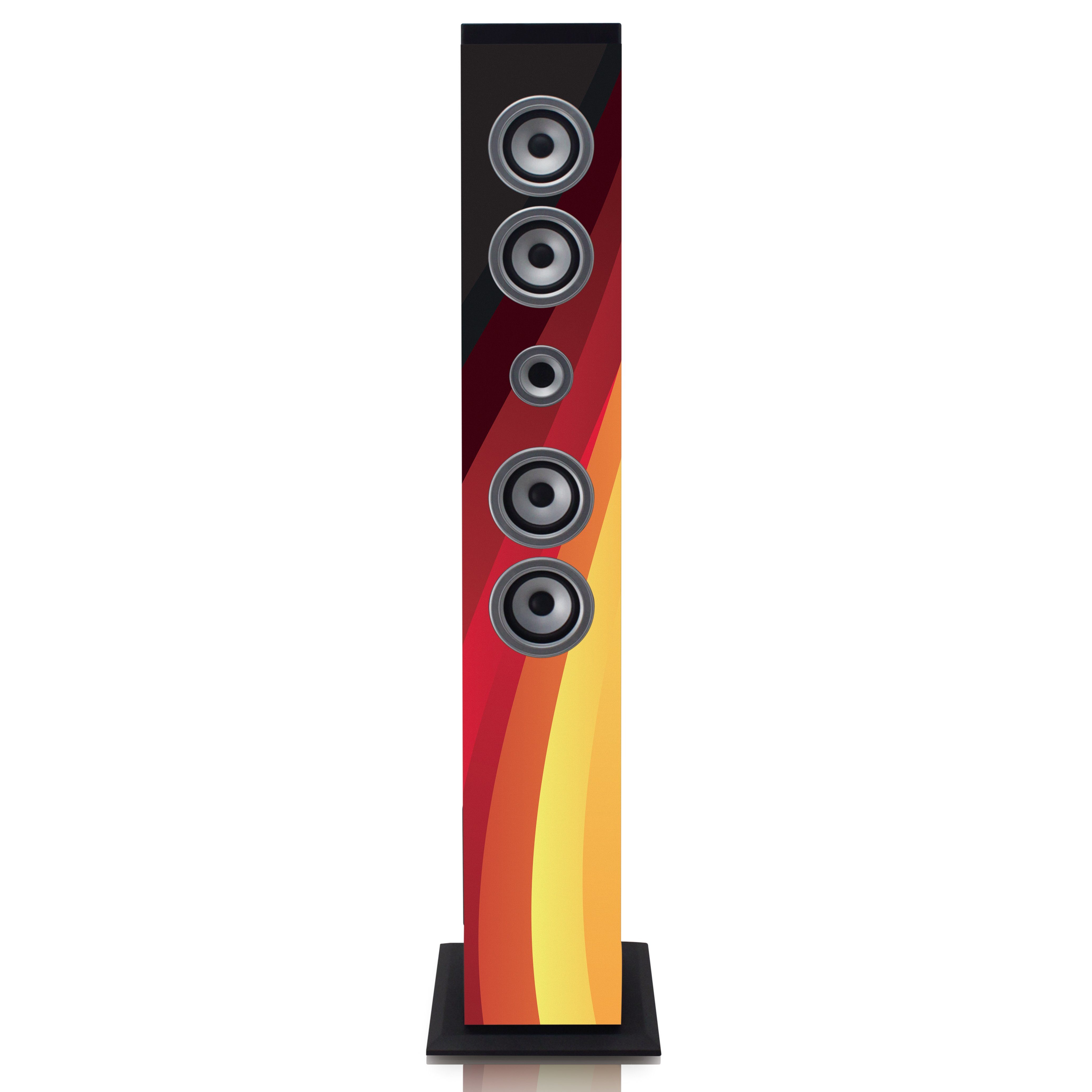 Lenco IBT-6 Deutschland Mono 1.0 Bluetooth-Lautsprecher (FM, 40 W, Bluetooth-Speaker, FM-Radio mit USB/SD-Slot, AUX, LCD in 6 Designs)