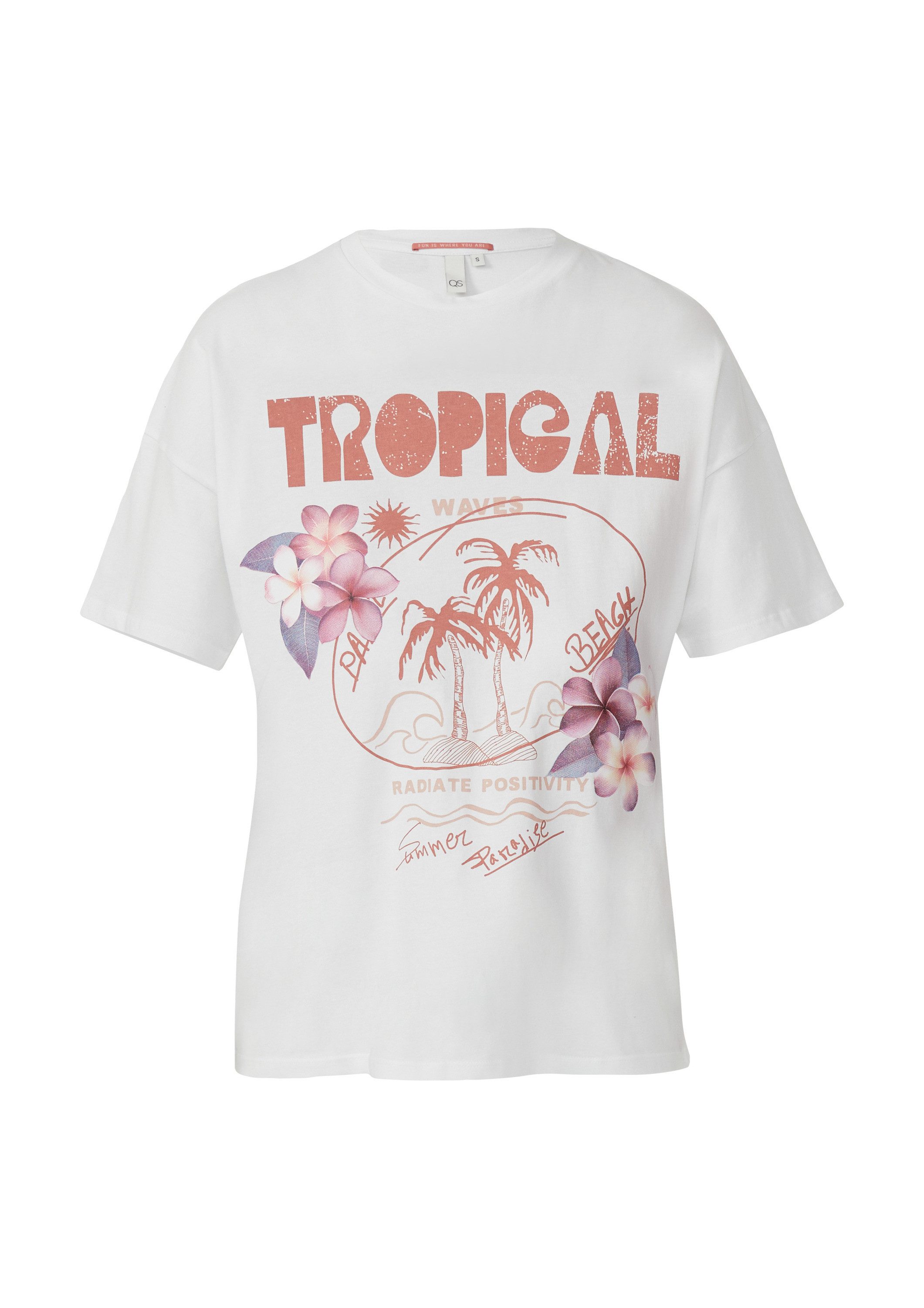 QS Kurzarmshirt T-Shirt Lässiges T-Shirt mit günstig online kaufen