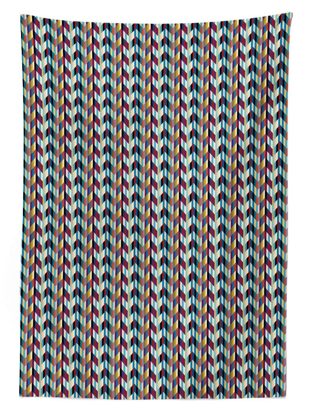 Abakuhaus Tischdecke geometrische Winkel den Farben, Waschbar abstrakte Für Bereich geeignet Farbfest Klare Außen