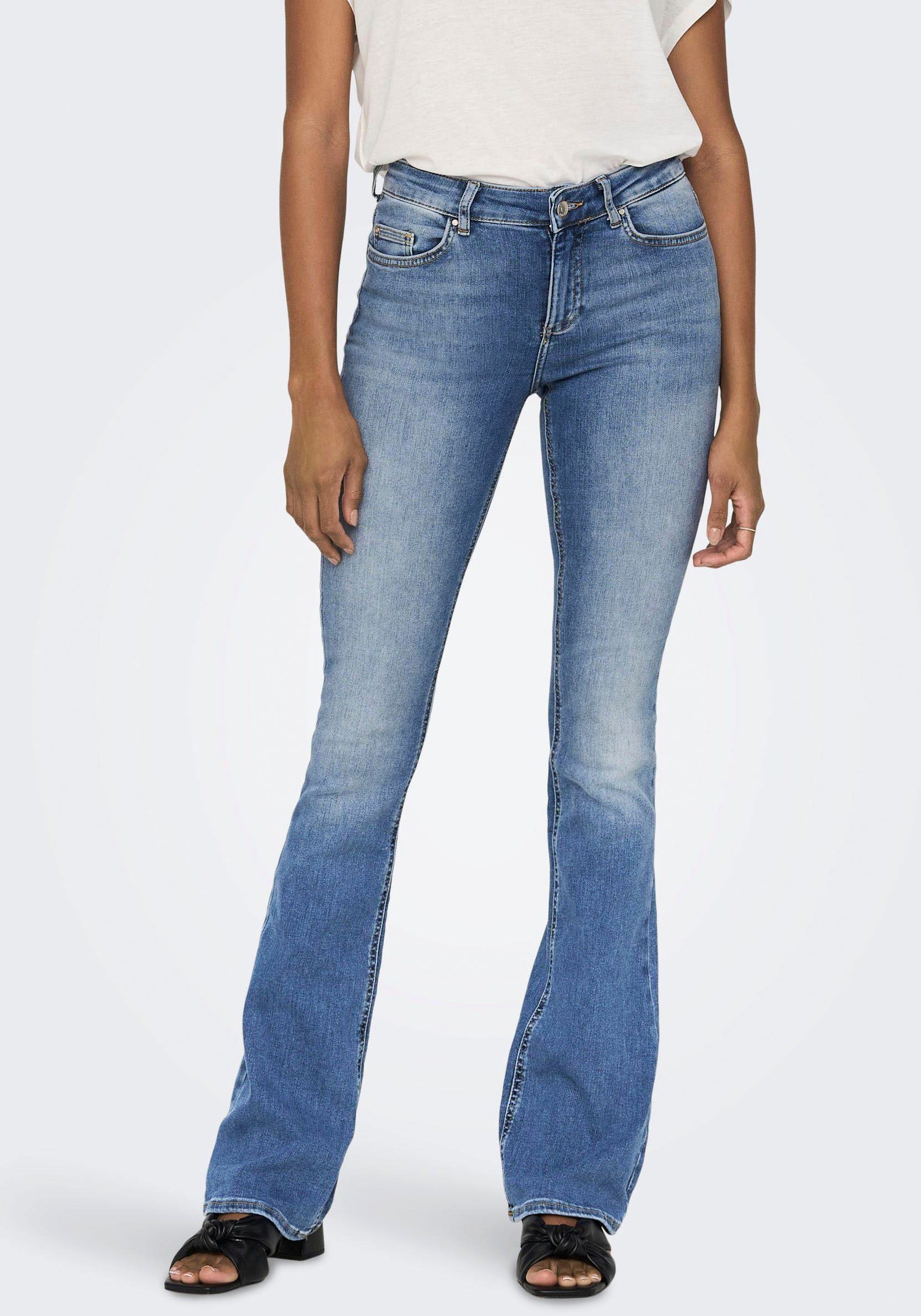 ONLY Bootcut-Jeans ONLBLUSH LIFE MID FLARED DNM TAI467 NOOS