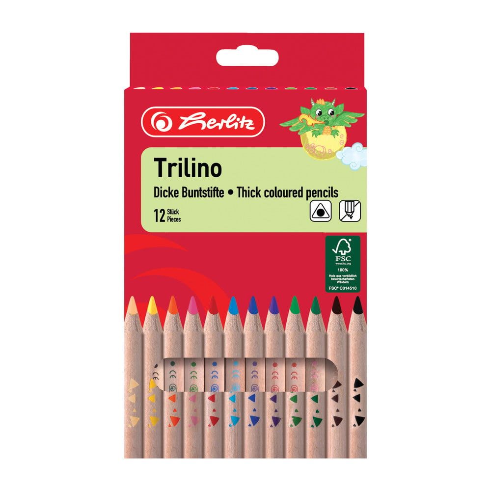 Herlitz Buntstift herlitz Dreikantbuntstifte Trilino 12er Set aus