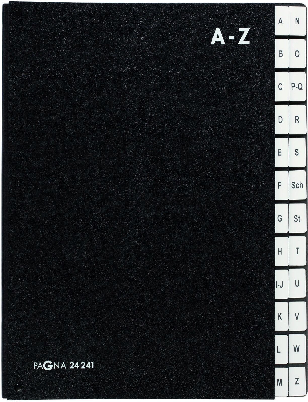 PAGNA Organisationsmappe Pultordner A-Z 24 Fächer schwarz