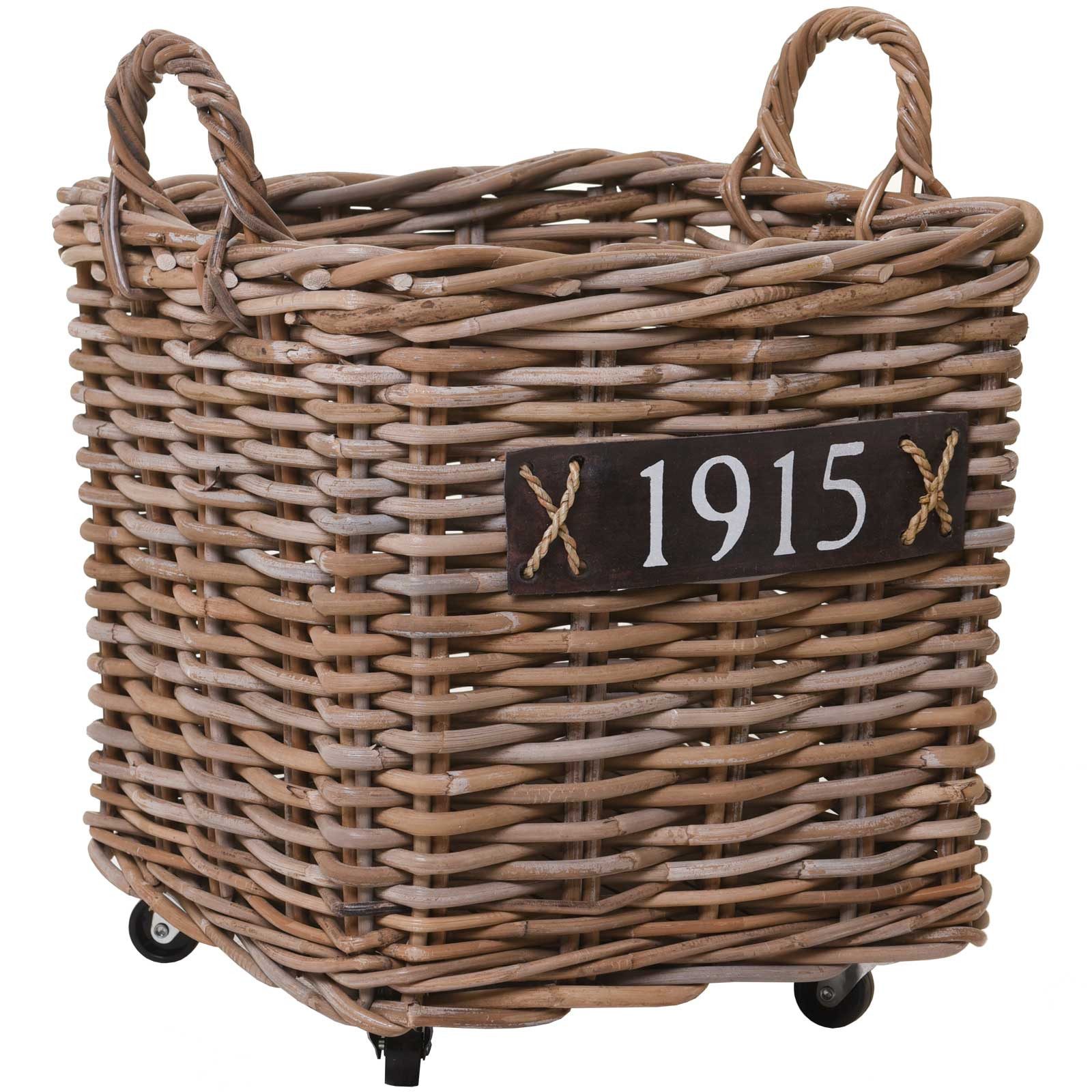 VIVANNO Kaminholzkorb Rattan RODAR Kasten - Natur Geflochten (1 St), 40x40x günstig online kaufen