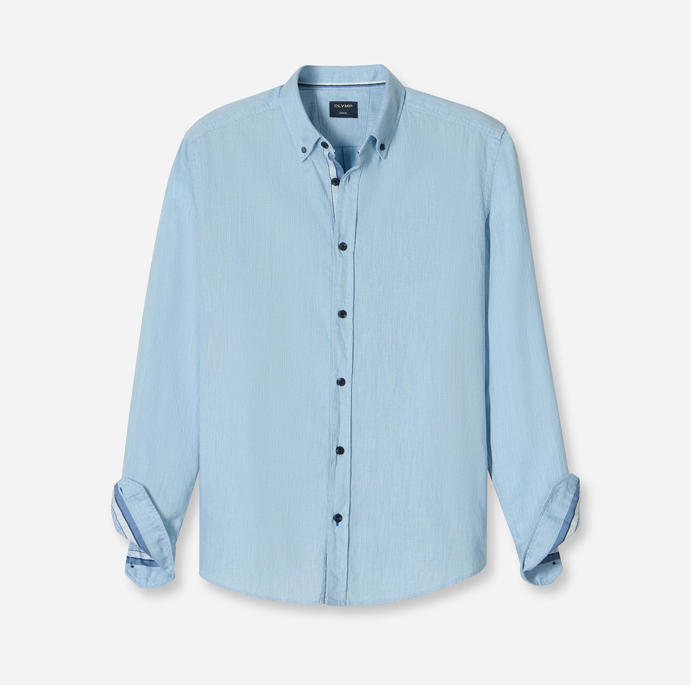 OLYMP Langarmhemd Regular Fit, Businesshemd, Button-down-Kragen, Feincord