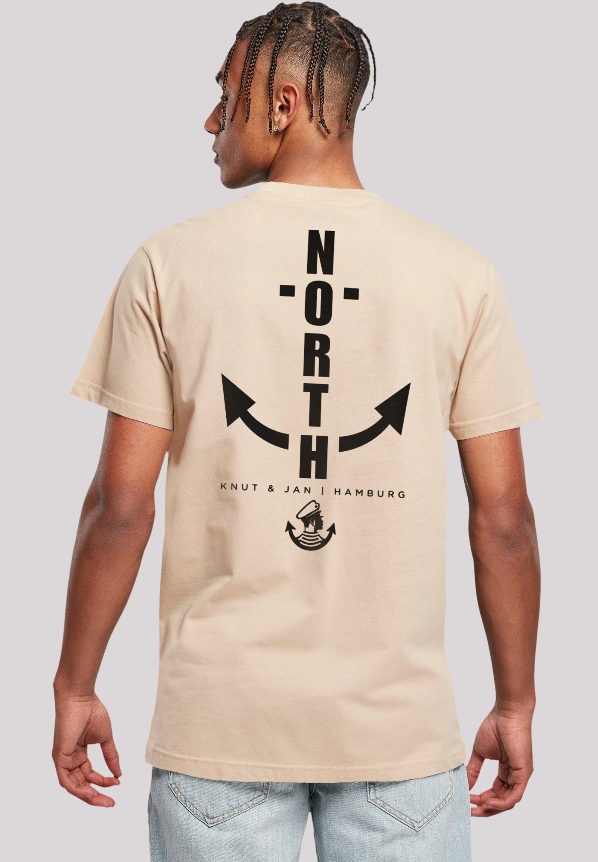 F4NT4STIC T-Shirt North sand Anchor Print