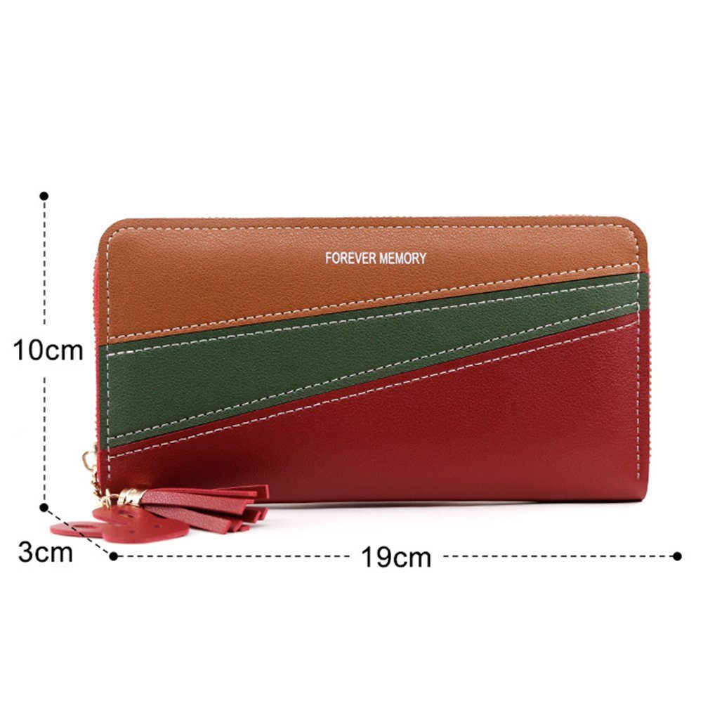 Clutch-Geldbörse, 1 Portemonnaie, Geldbörse Passende Blusmart red Handtasche 3-farbig Tragbare Geldbeutel,