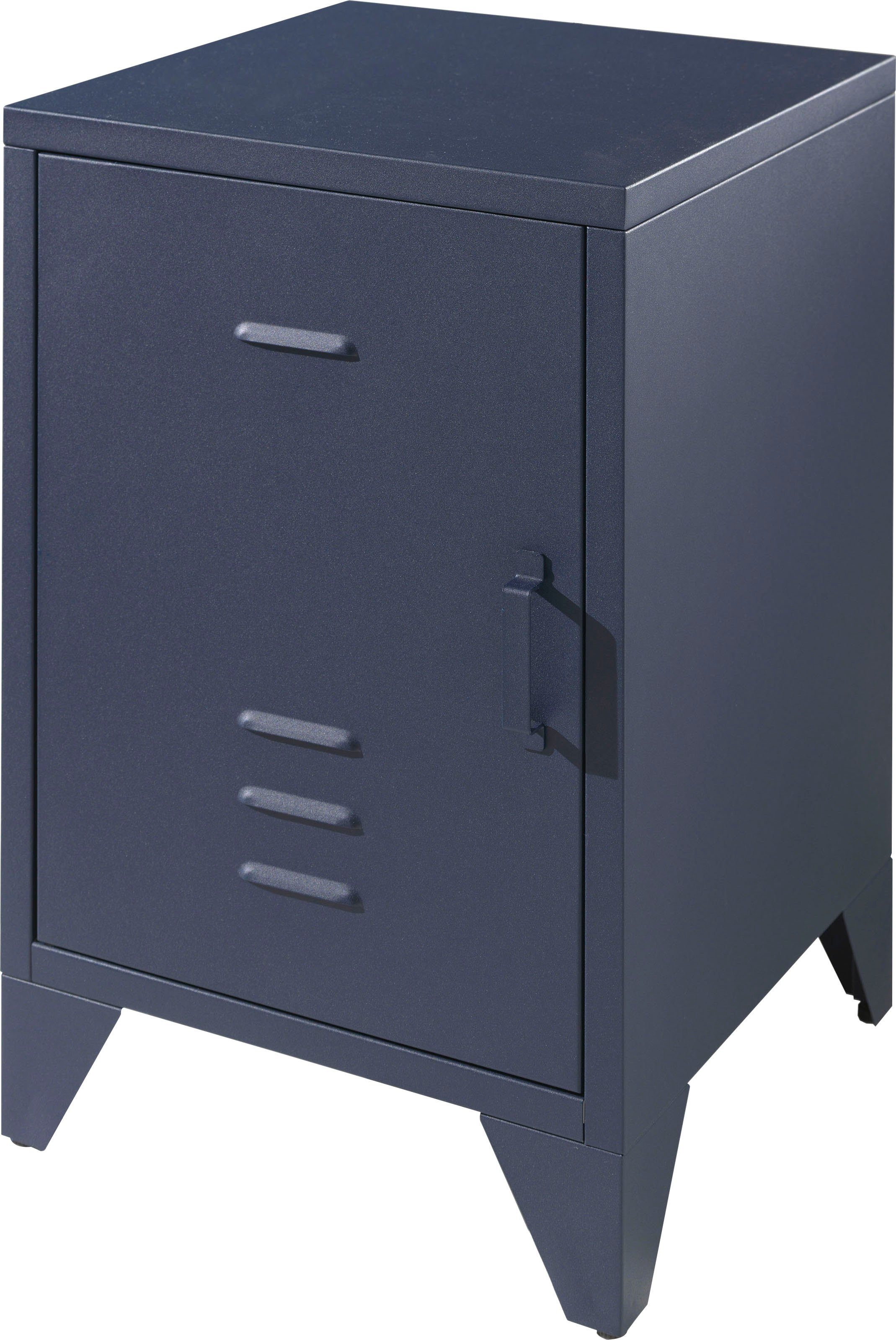 Vipack Nachtkonsole Bronxx, mit 1 Tür mit Magnetverschluss, dahinter 2 geräumige Fächer (B/H/T ca. 40x60x40cm, moderner Industrial-Style, verschiedene Farben)