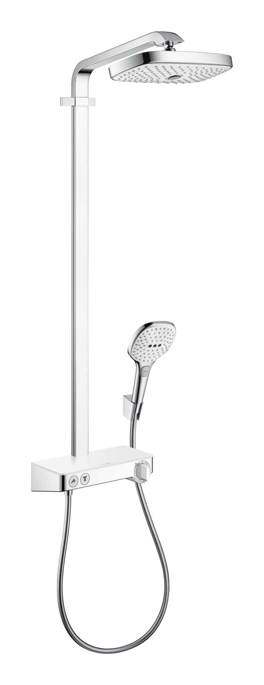 hansgrohe Duschsystem Raindance Select E Showerpipe, Höhe 110 cm, 300 2jet mit ShowerTablet Select 300