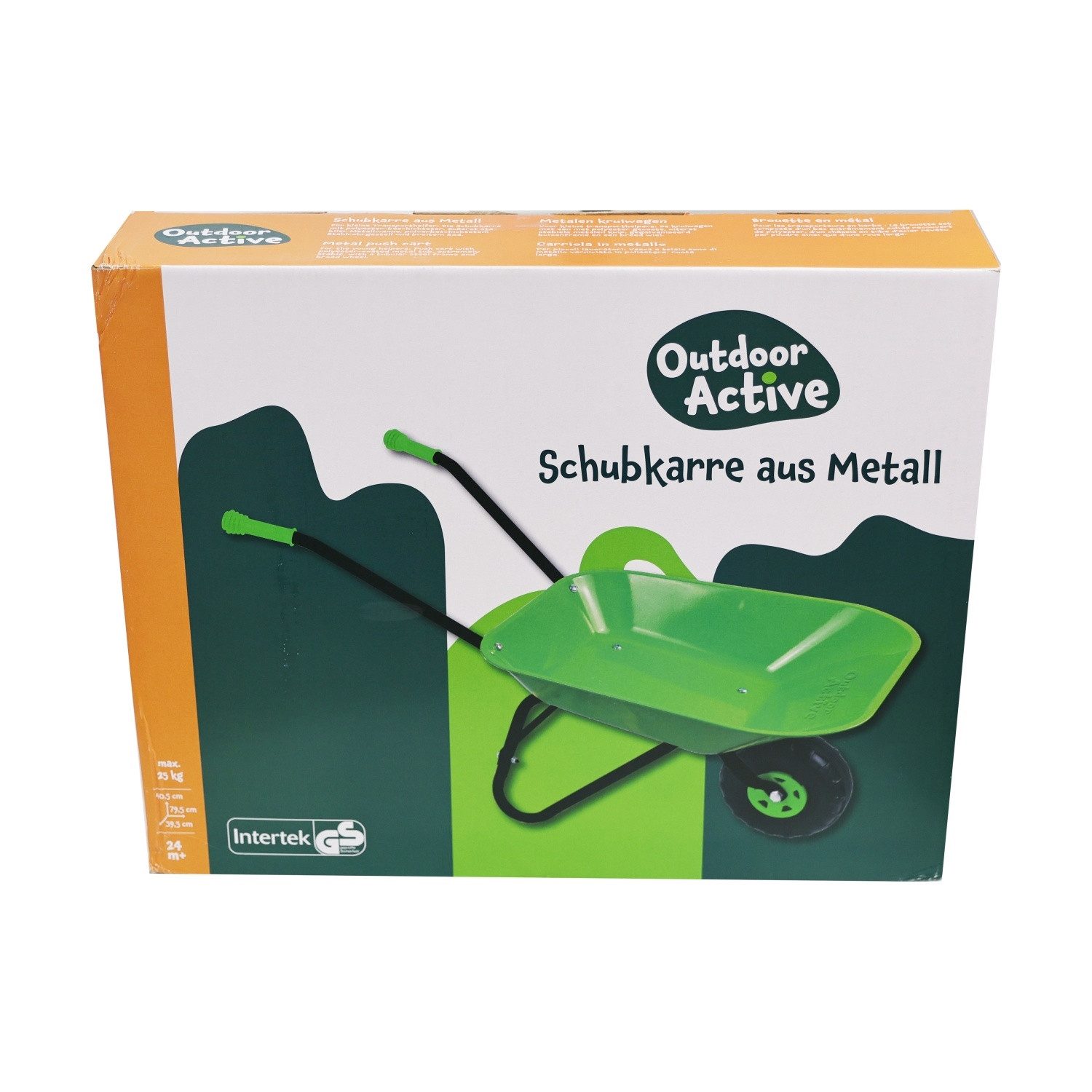 Vedes Schubkarre 563 Kinder Metallschubkarre hellgrün – Bild 2 von 4