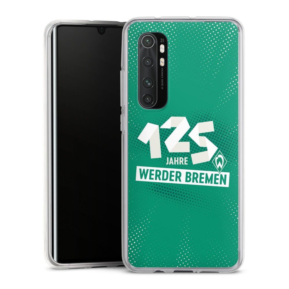 DeinDesign Handyhülle 125 Jahre Werder Bremen Offizielles Lizenzprodukt, Xiaomi Mi Note 10 lite Silikon Hülle Bumper Case Handy Schutzhülle