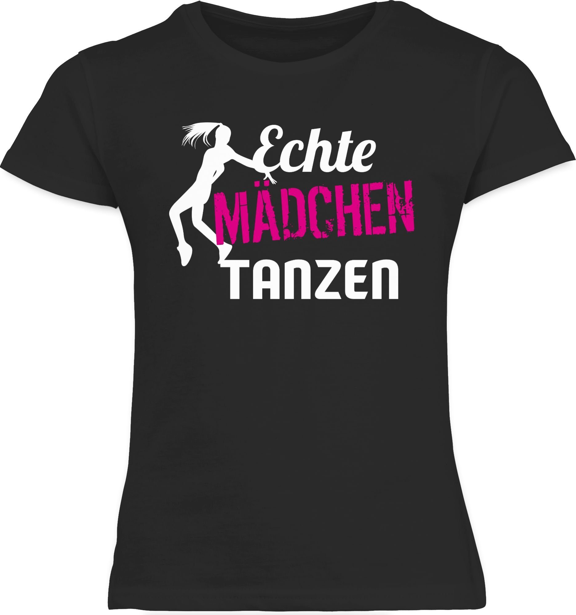 Mädchen Sport T-Shirt Schwarz Kleidung - Shirtracer Tänzerin Echte Kinder 2 tanzen