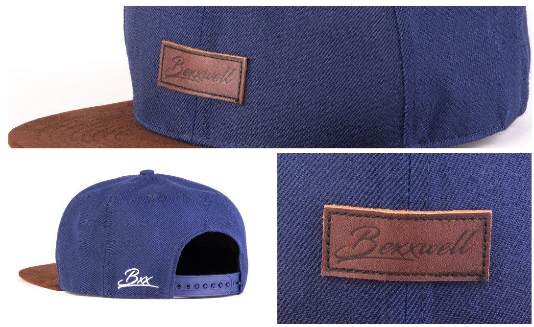 Bexxwell Snapback Cap 2er-Set Partnerlook für Klein und Groß mit Leder-Patch (2er Set (1x Erwachsene, 1x Kind)