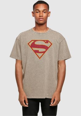 ABSOLUTE CULT T-Shirt ABSOLUTE CULT Herren Supergirl - Logo Acid Washed Oversized Tee (1-tlg)