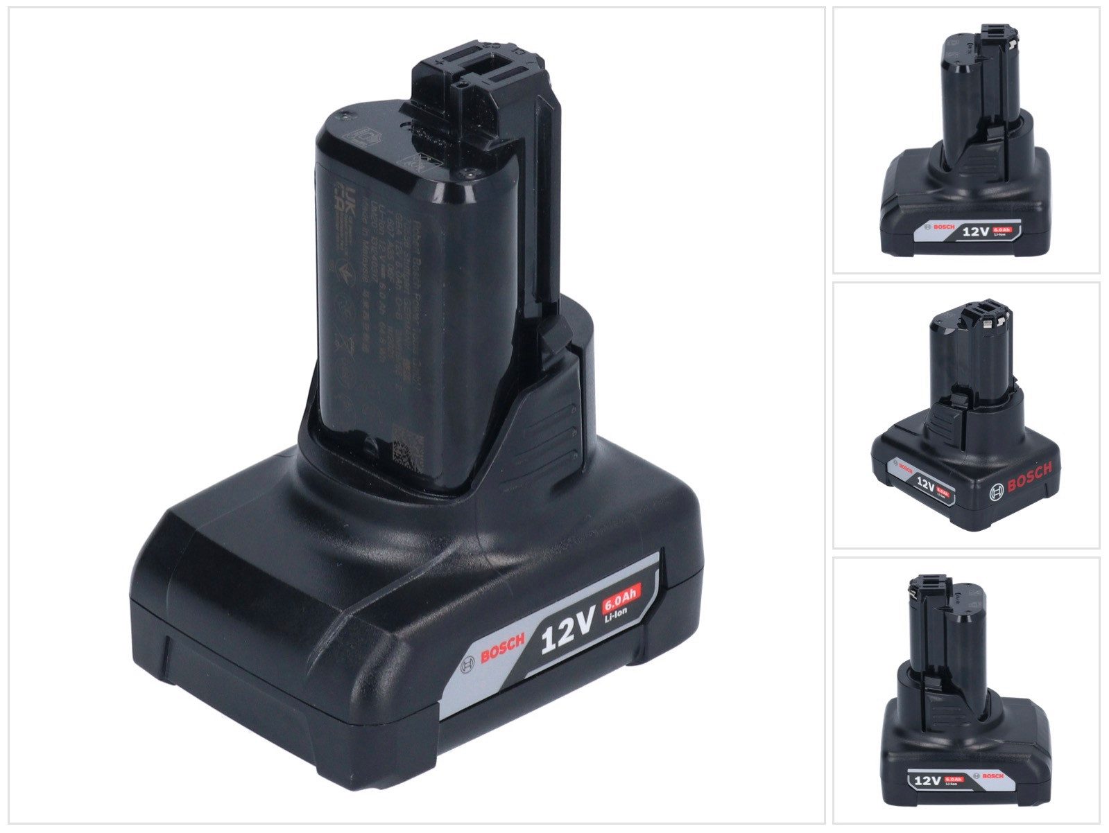 Bosch Professional GBA 12 V 6,0 Ah / 6000 mAh Li-Ion Einschub Akku (1600A00X7H) Akkupacks