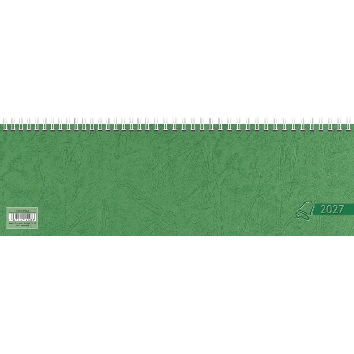 GLOCKEN Schreibtischkalender Tisch-Querkalender 327x112mm 1 Woche auf einer 2 Seite grün Kalendariu