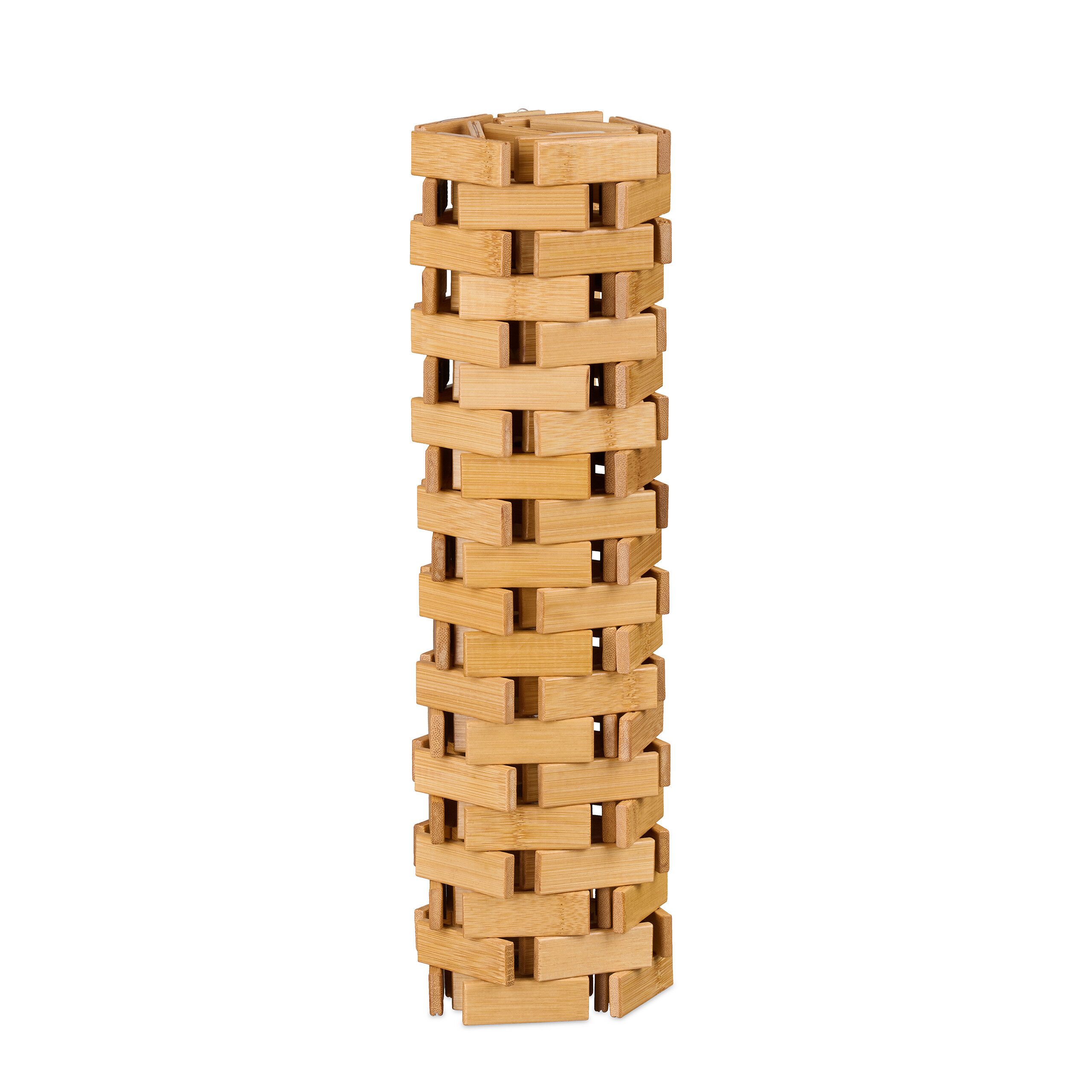 relaxdays Badematte Badvorleger aus Bambus, Höhe 10 mm, platzsparend aufbewahrbar, Bambus, rechteckig