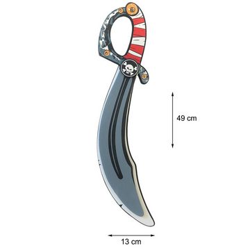 Liontouch Lichtschwert Pirat Säbel 49cm mit Totenkopf Motiv aus Schaumstoff für Kinder