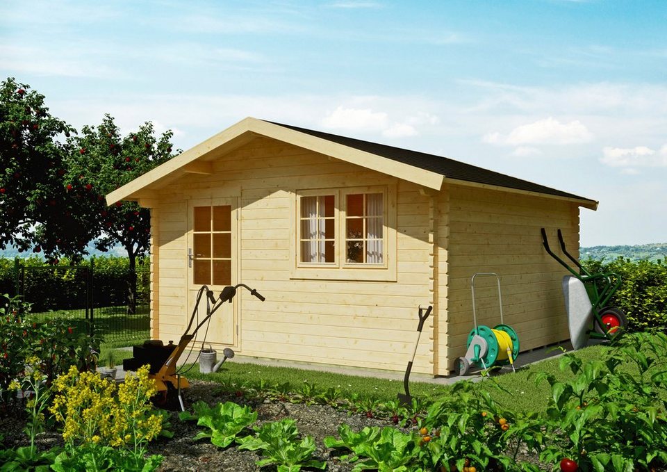 Kiehn-Holz Gartenhaus Fronberg, BxT: 455x453 cm, aus naturbelassenem  Fichtenholz