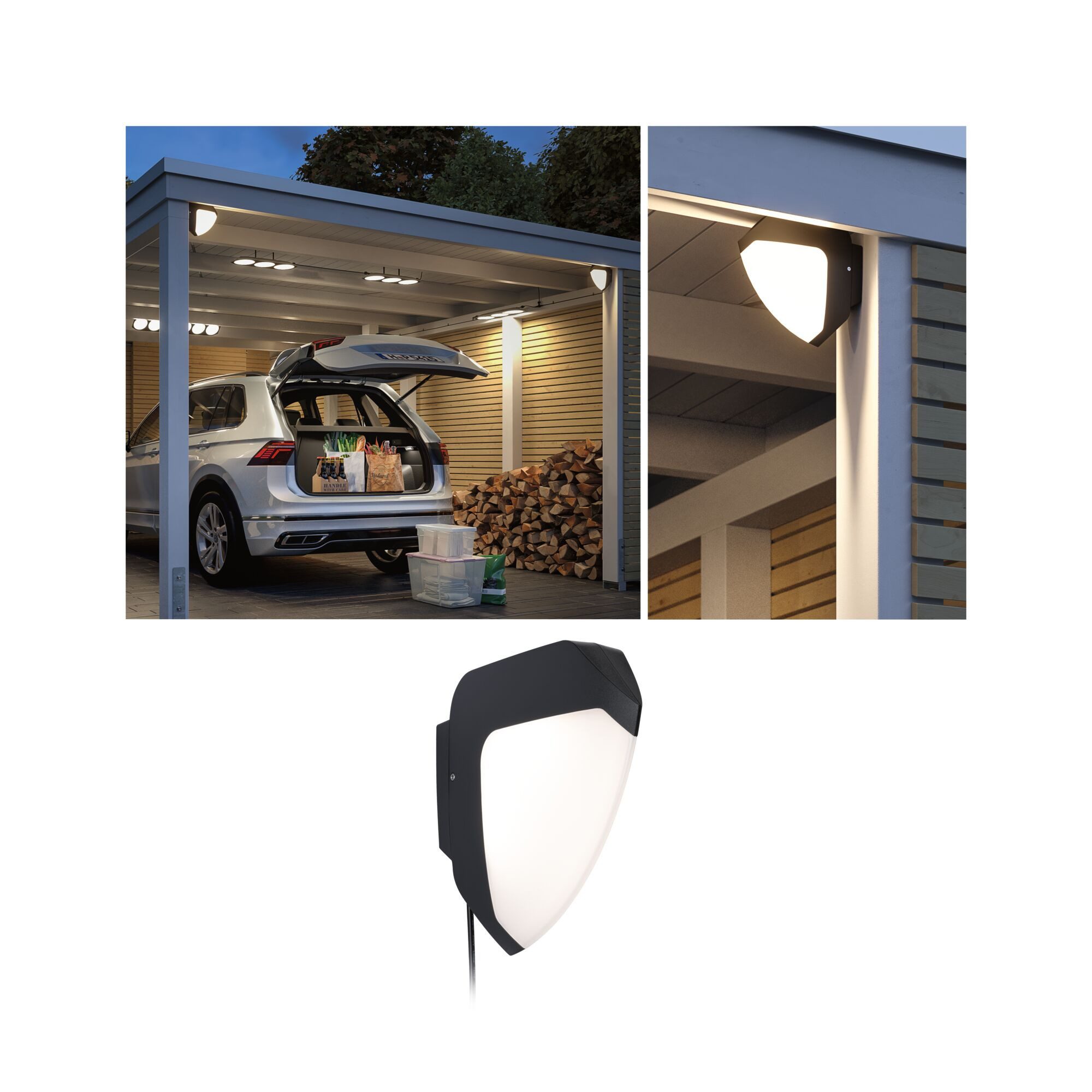 Paulmann LED Außen-Wandleuchte 94518, im Lieferumfang enthalten, Kunststoff
