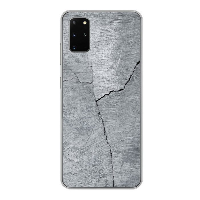 MuchoWow Handyhülle Beton - Grau - Riss Phone Case Handyhülle Samsung Galaxy S20 Plus Silikon Schutzhülle
