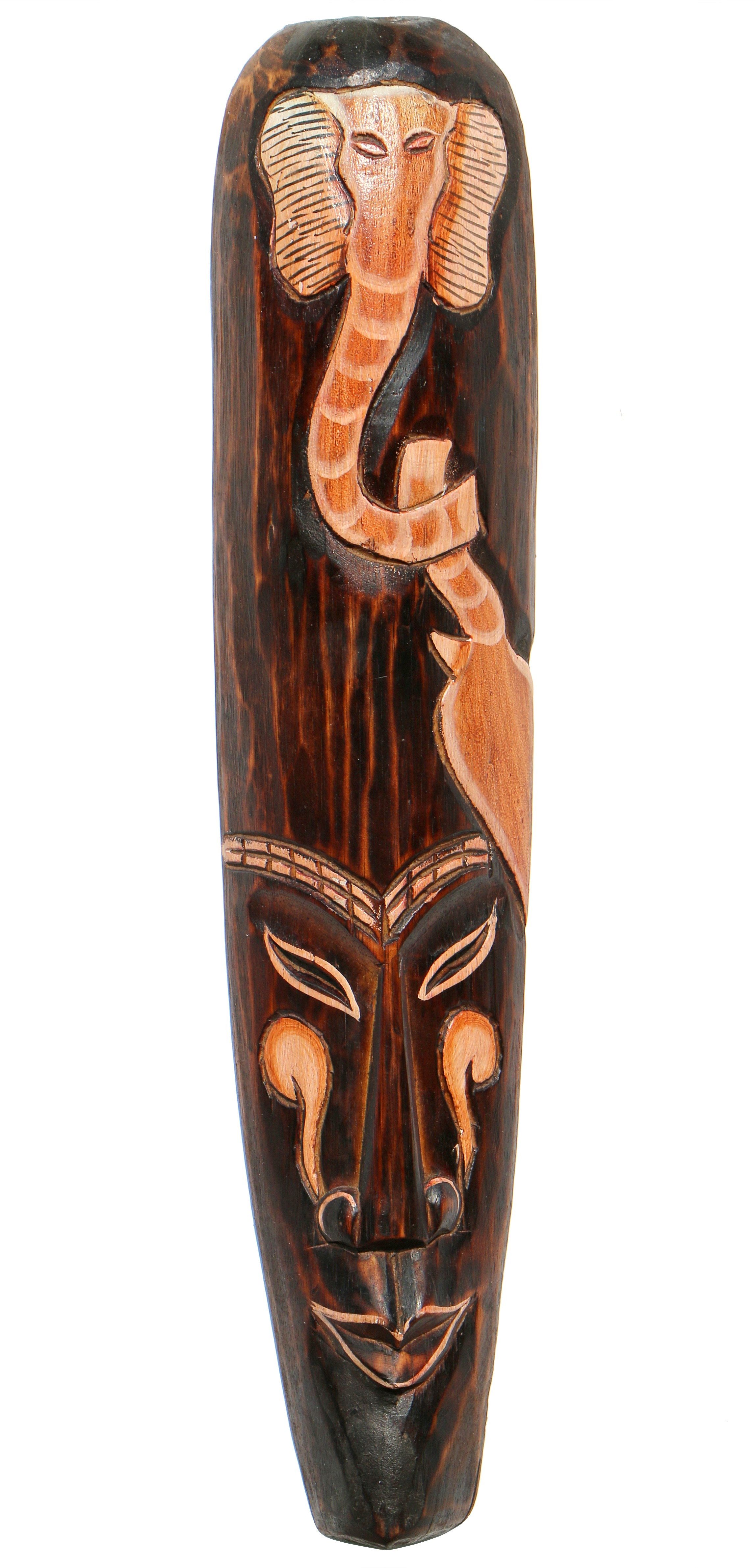 Wogeka Wanddekoobjekt Wand-Maske Elefant 50 cm zum aufhängen Afrika Wanddek günstig online kaufen