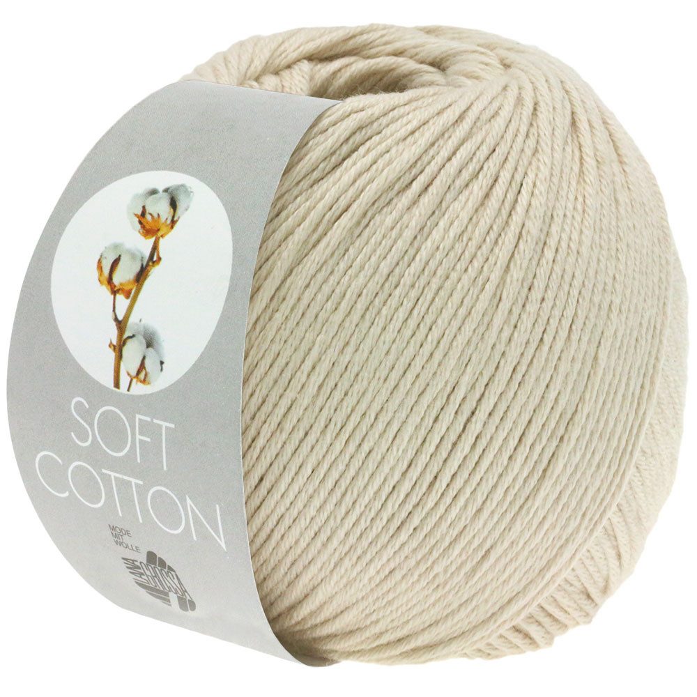 LANA GROSSA SOFT COTTON Häkelwolle, 140 m (weiches, vielseitiges Garn für höchsten Tragekomfort), 50 g