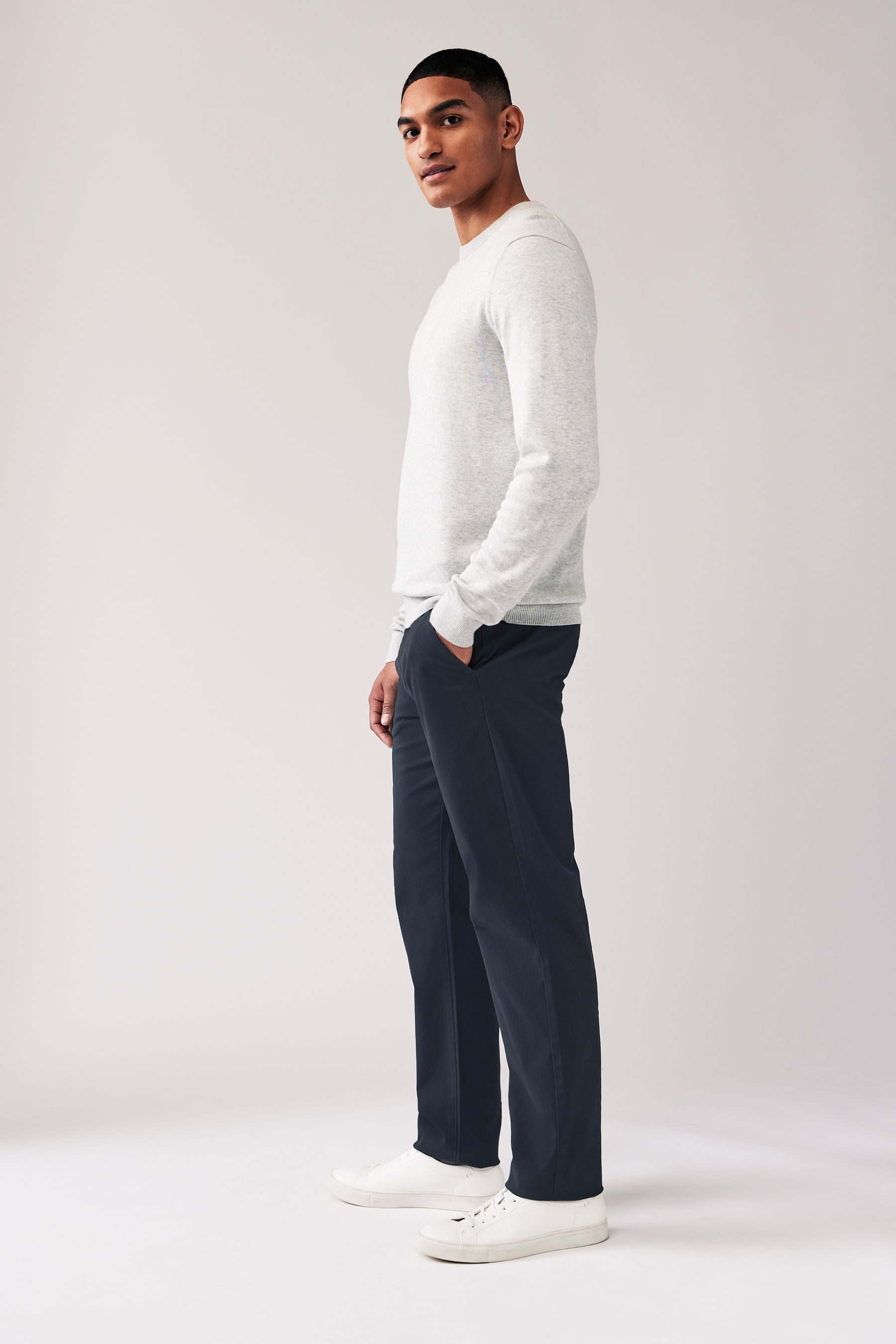 Next Chinohose Straight Fit Chinohose mit Stretch im 2er-Pack (2-tlg)