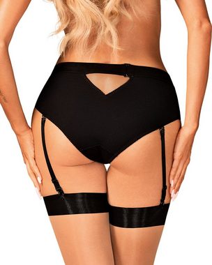 Obsessive Panty Straps-Panty Editya schwarz transparent Blumenmuster (einzel, 1-St)