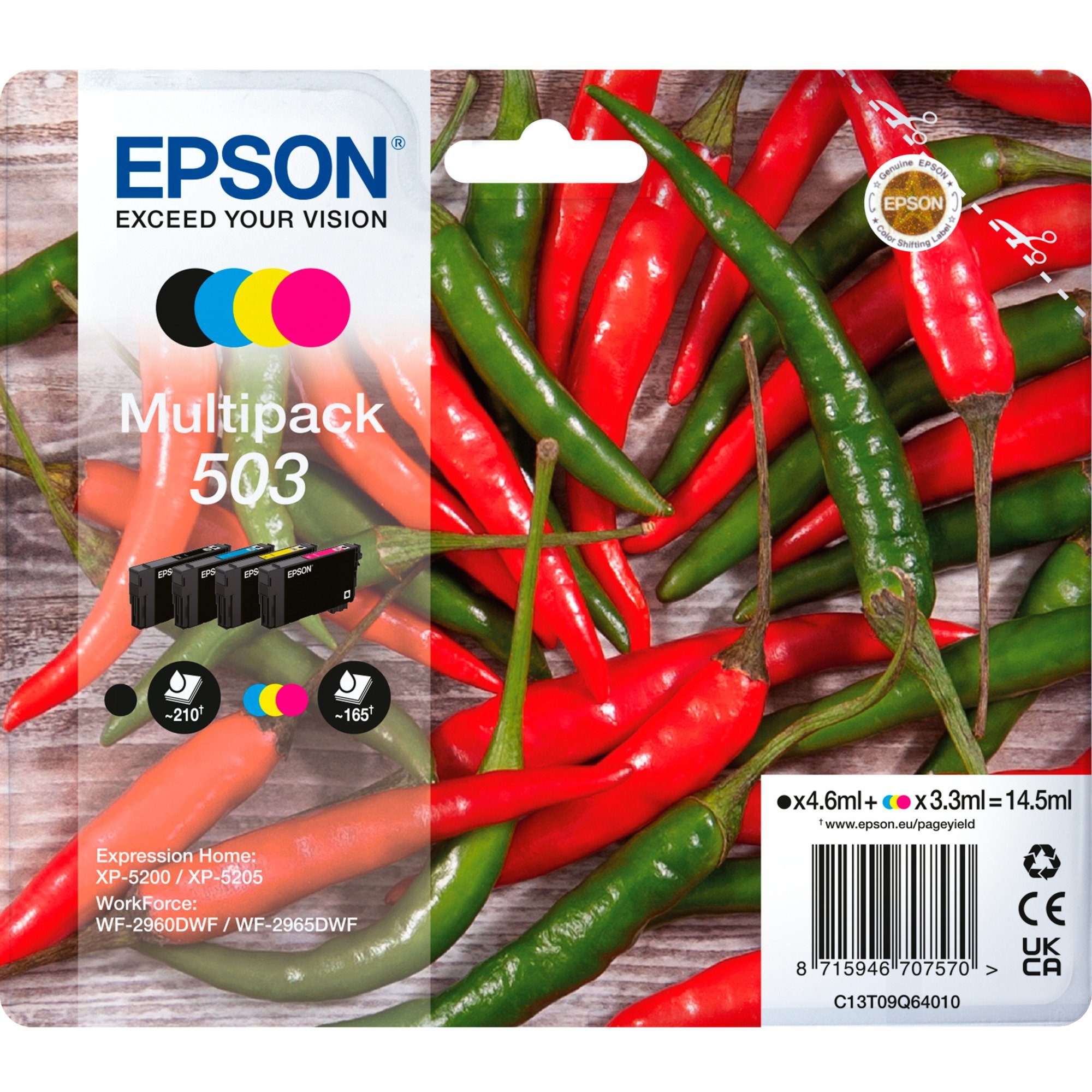 Epson (C13T09Q64010) Tinte Tintenpatrone Multipack 503 Epson
