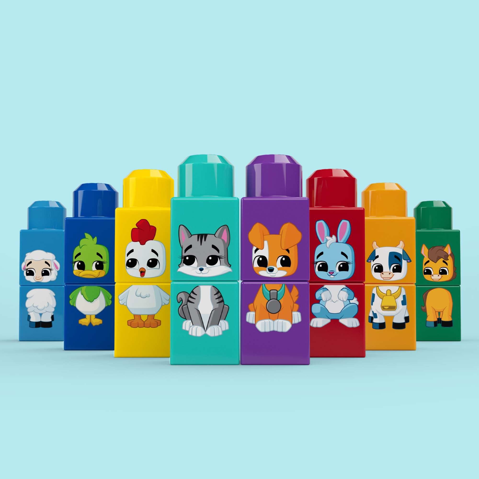 MEGA BLOKS MEGA BLOKS Bau- und Lerntiertraktor Spielbausteine, (30 St)