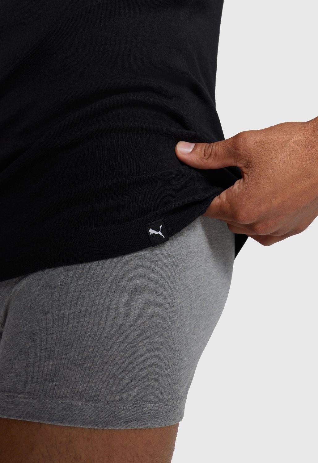 PUMA BODYWEAR Unterhemd mit Rundhals-Ausschnitt, 100% Baumwolle hoher Rücken, dezentes Puma-Logo im Mehrpack
