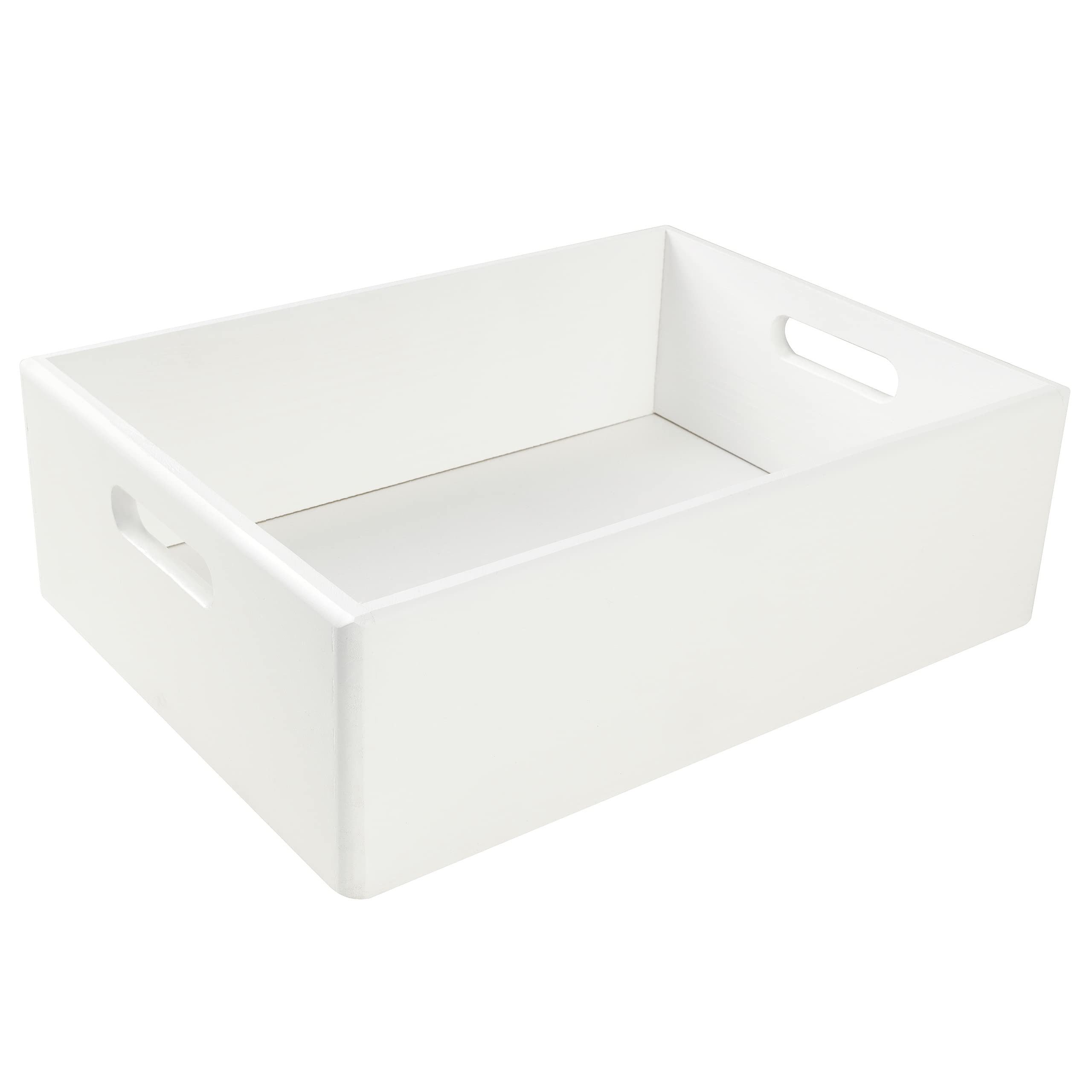 Creative Deco Allzweckkiste XXL Obstkiste Korb 40x30x13cm (1cm) mit Griffen ohne Deckel