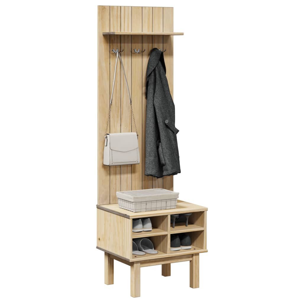 vidaXL Garderoben-Set Flurgarderobe OTTA 50x40x160 cm Massivholz Kiefer