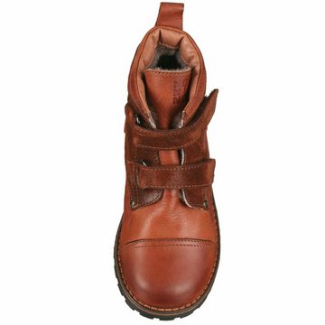 Momino Momino 6402M Kinder Boots Stiefeletten Leder Lammfell Schnürstiefelette
