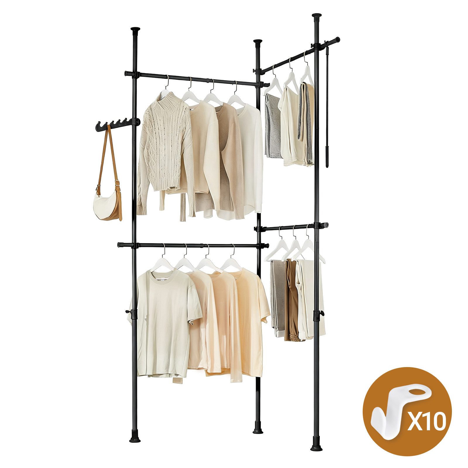 SoBuy Kleiderständer KLS03, verstellbarer offener Kleiderschrank für Schlaf günstig online kaufen