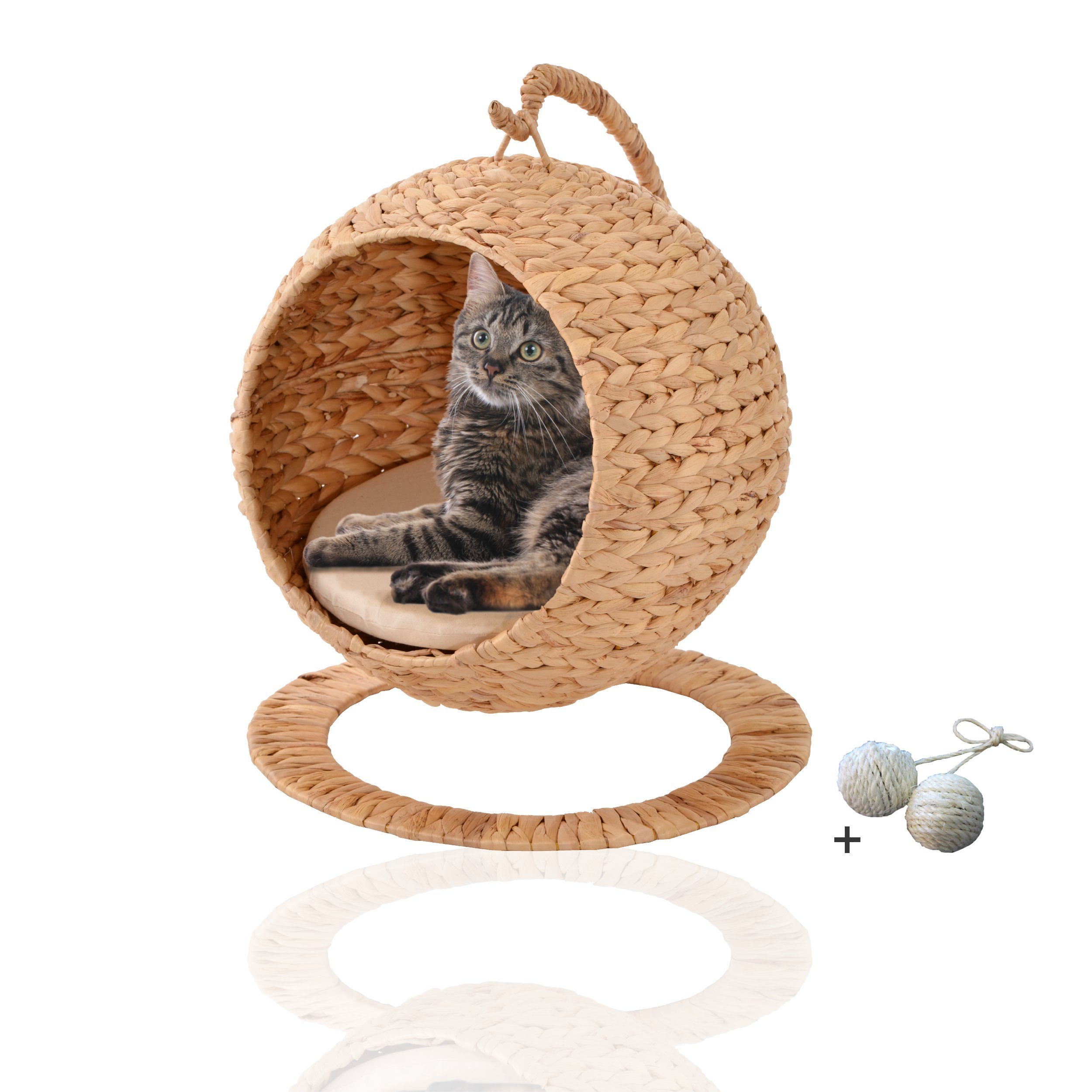 Rohrschneider Tierhöhle runder Hängesessel hängend, als Katzenbett Katzenko günstig online kaufen