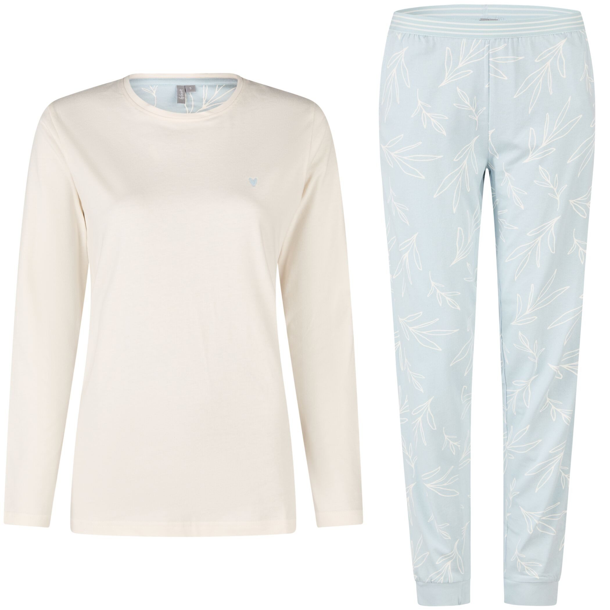 By Louise Schlafanzug by Louise Damen Pyjama 100% Baumwolle Bequemer Langar günstig online kaufen