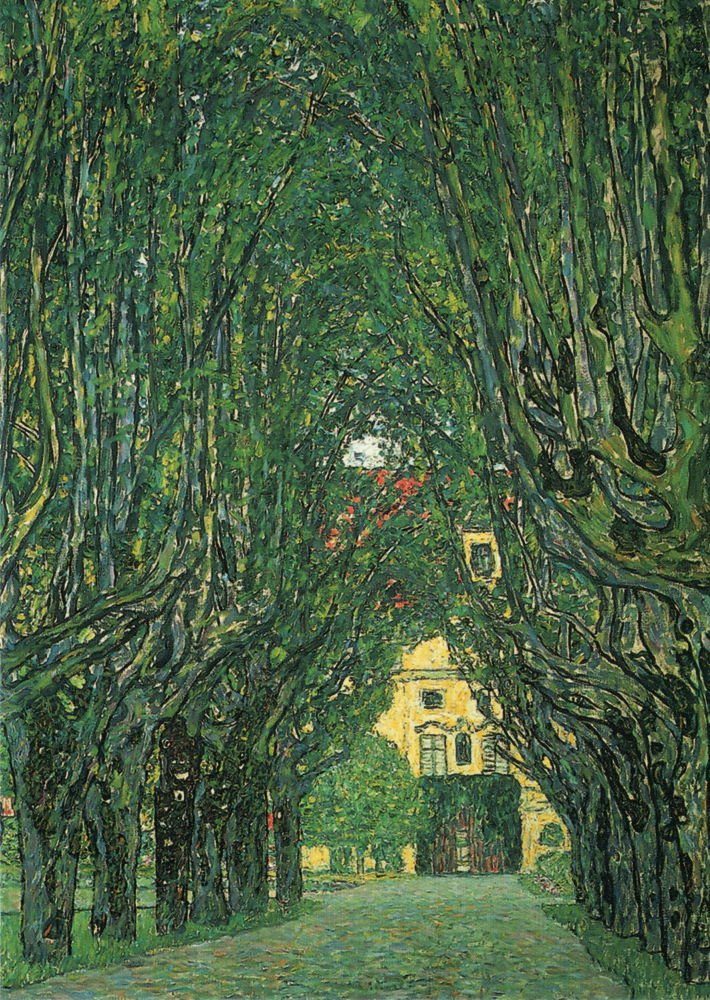 Postkarte Kunstkarte Gustav Klimt "Allee im Park von Schloss Kammer (Aussch ..."