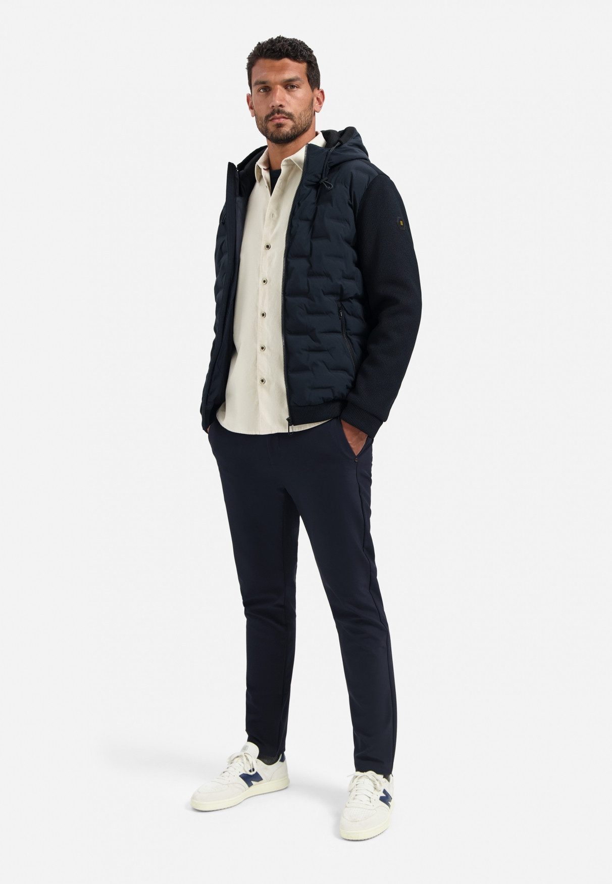 NO EXCESS Outdoorjacke Jacket Short Fit Sealed Hooded Knitted Mix