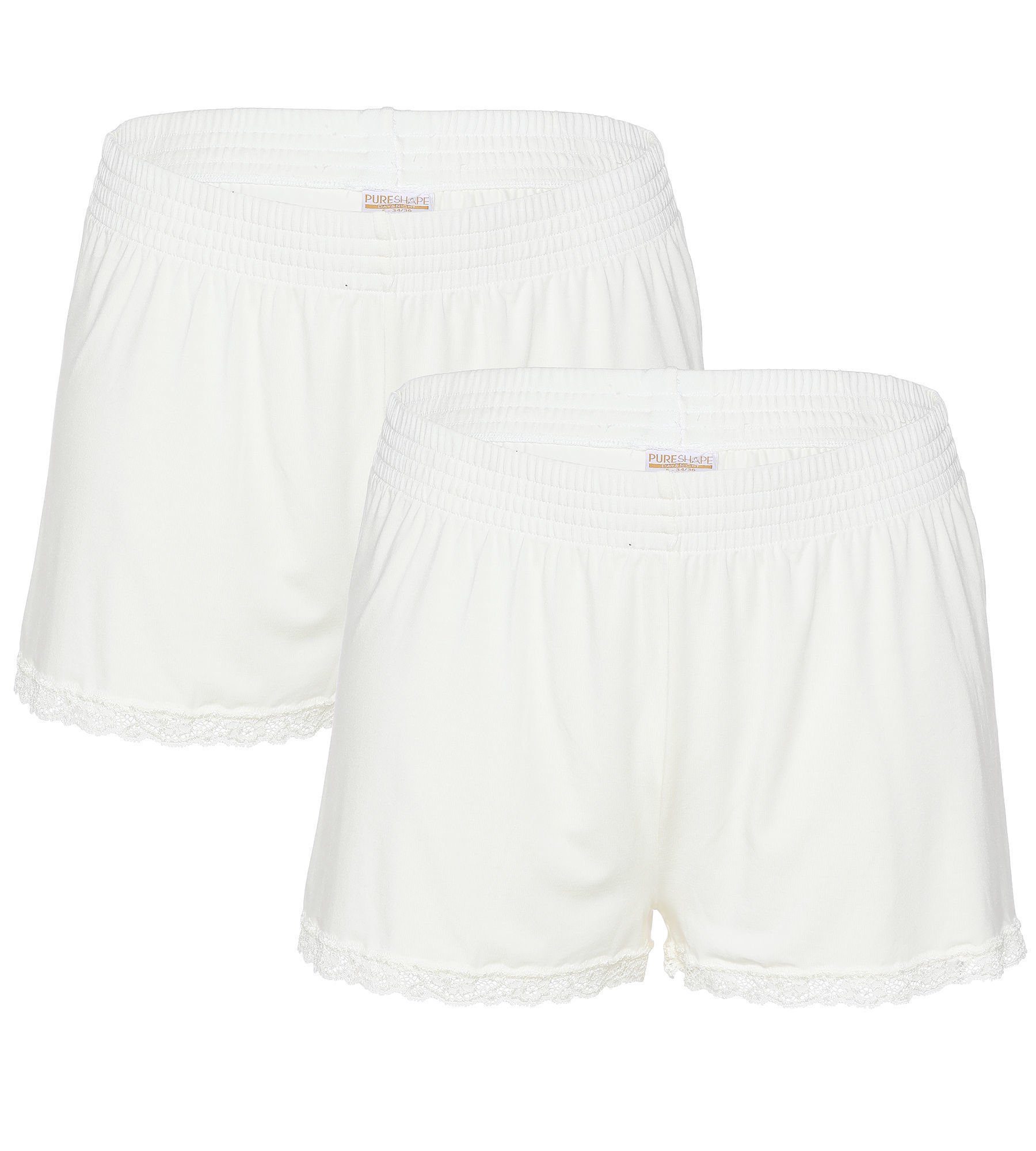 Pure Shape Pyjama Shorty elastisch (Set, 2-teilig) mit Spitzendetails