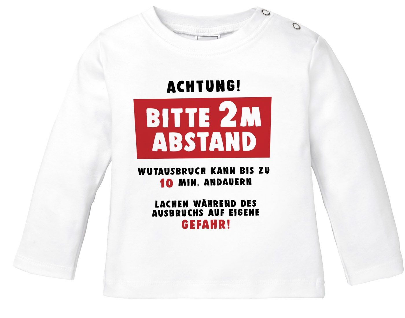 Print-Shirt Baby Langarmshirt Wutausbruch Anleitung lustiger Spruch witziges
