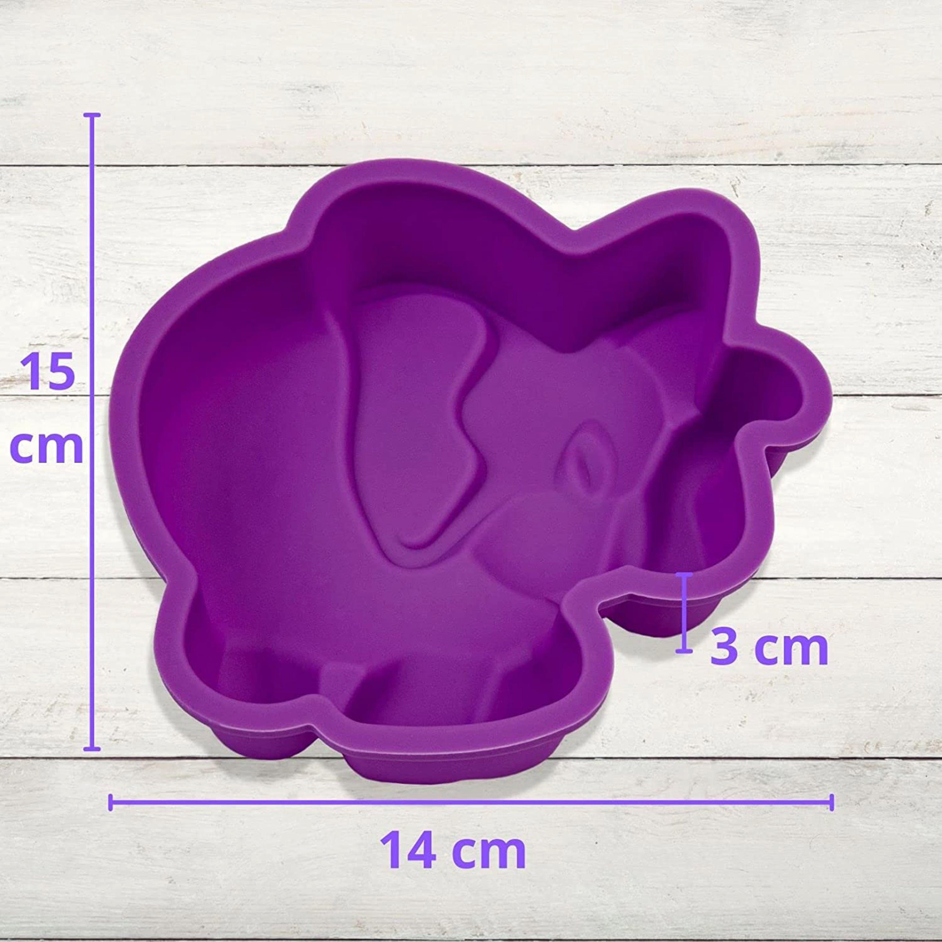 wisefood Silikonform 1-tlg., Silikonform Elefant - lila 15x14x3cm - 1 Form, (1-tlg)