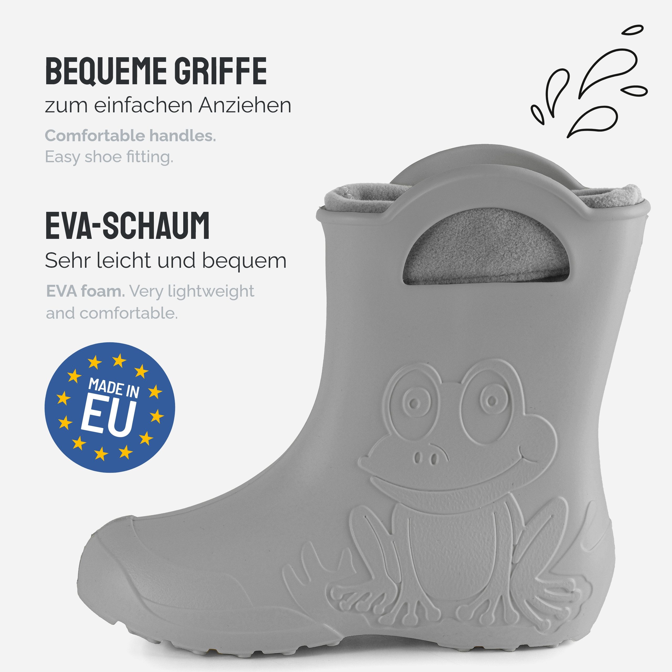 Ladeheid EVA Regenstiefel LA-CA-12 federleichte Regenschuhe Damen Gummistiefel mit herausnehmbares Innenfutter – Bild 4 von 5