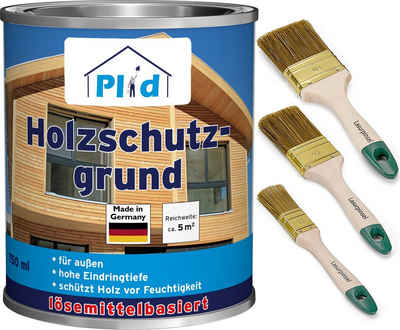 plid Holzschutzlasur Premium Holzschutzgrund Holzimprägnierung Holzgrundierung Set, Schnelltrocknend