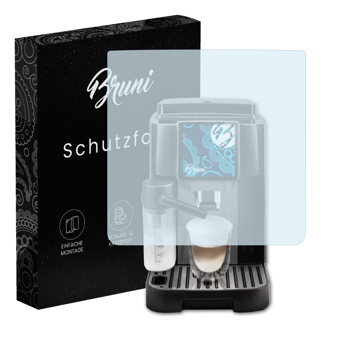 Bruni Schutzfolie für DeLonghi Magnifica Start ECAM222.60.BG, (2 Folien), praktisch unsichtbar
