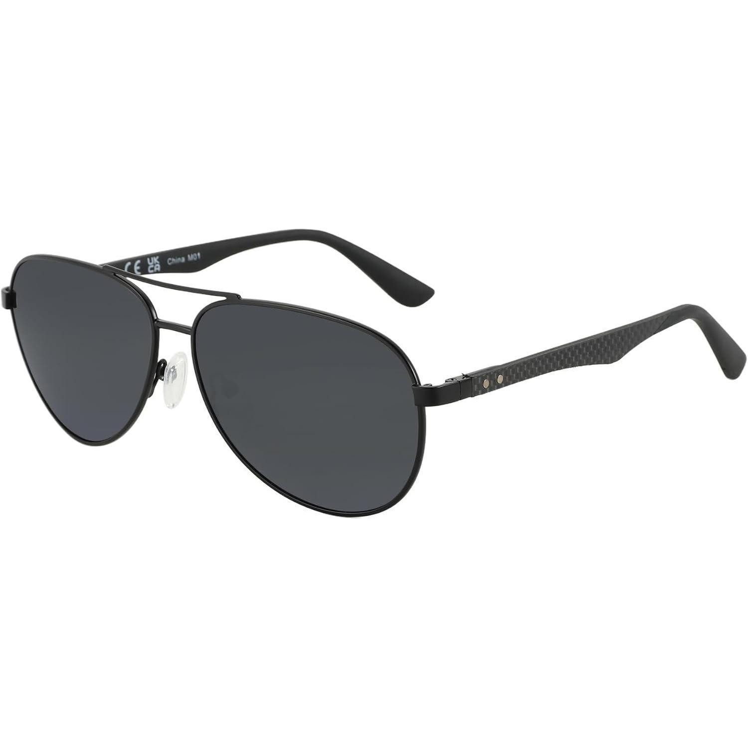 LuxusKollektion Pilotenbrille Sonnenbrille Polarisiert Pilotenbrille Schwarz Rahmen Grau Linsen