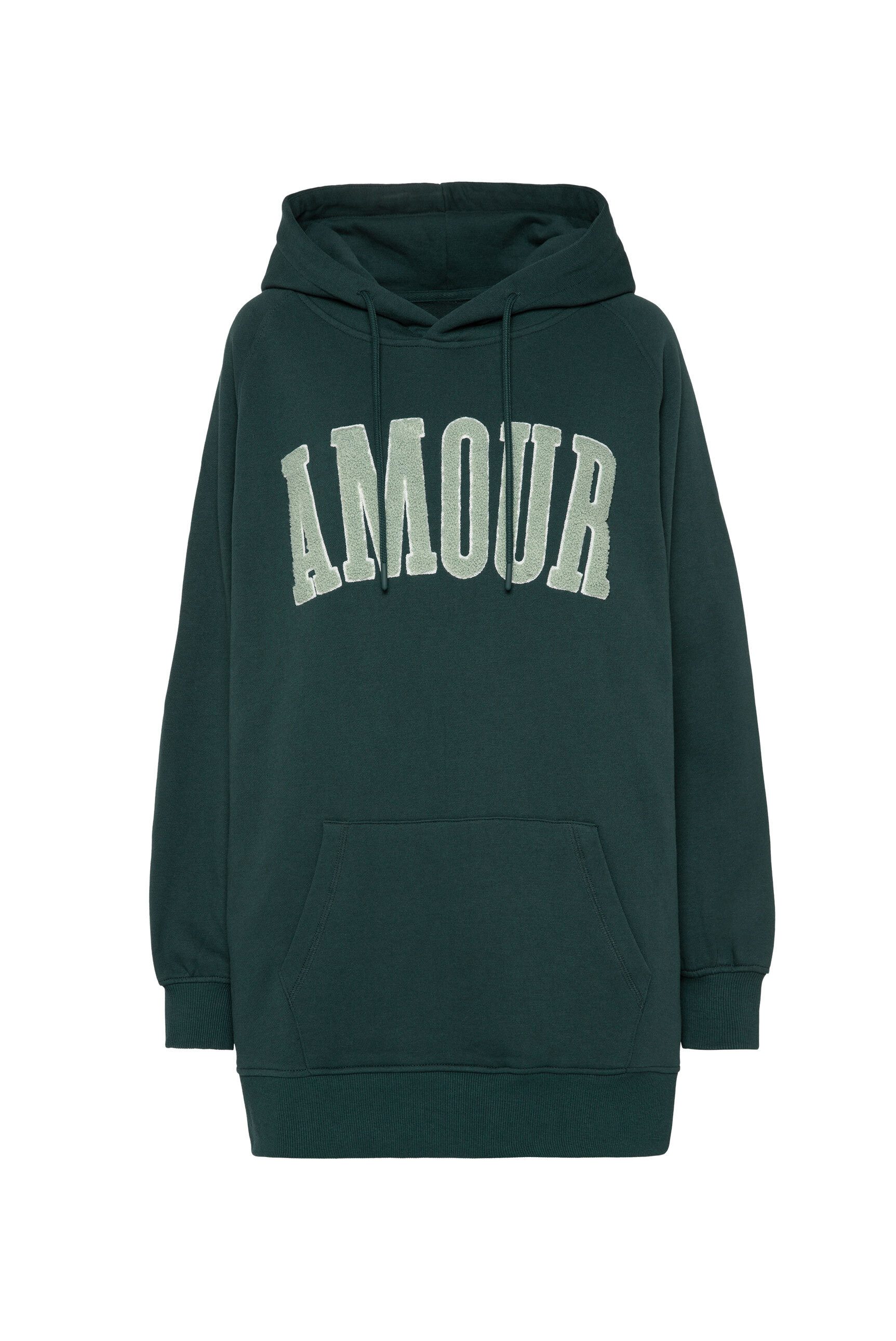 SENSES.THE LABEL Kapuzensweatshirt mit Frottee Lettern – Bild 2 von 5