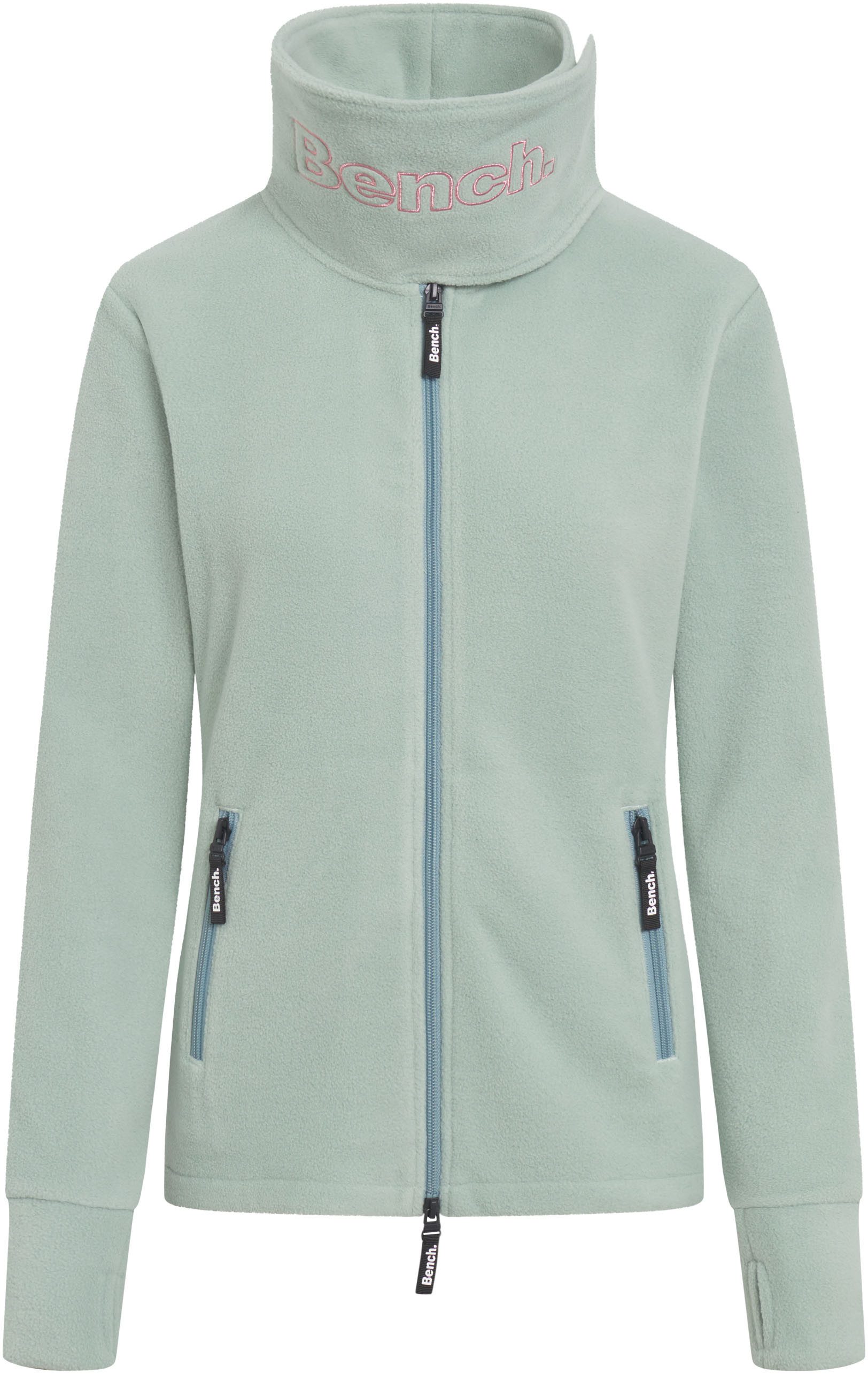 BENCH. Fleecejacke FUNNEL (1-St) mit Glitzerstickerei mehr