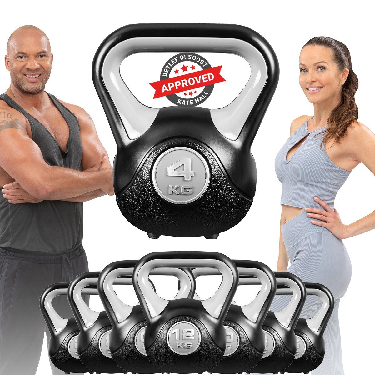 Mode 2024 Miweba Sports Kettlebell Hantel Fitness KB200 Indoor (Anti-Rutsch-Griff - Kugelgewicht Kraftraining Kettlebell Workout - Workout - verschiedene Kettle Profi Sand-Zement-Mischung Outdoor Ganzkörpertraining Kurzhantel Sport Gewichte - hochwertige - Schwunghantel Kugelhantel Varianten, wasserabweisend geräuscharm Bell), Fitness Hartgummifüße - &