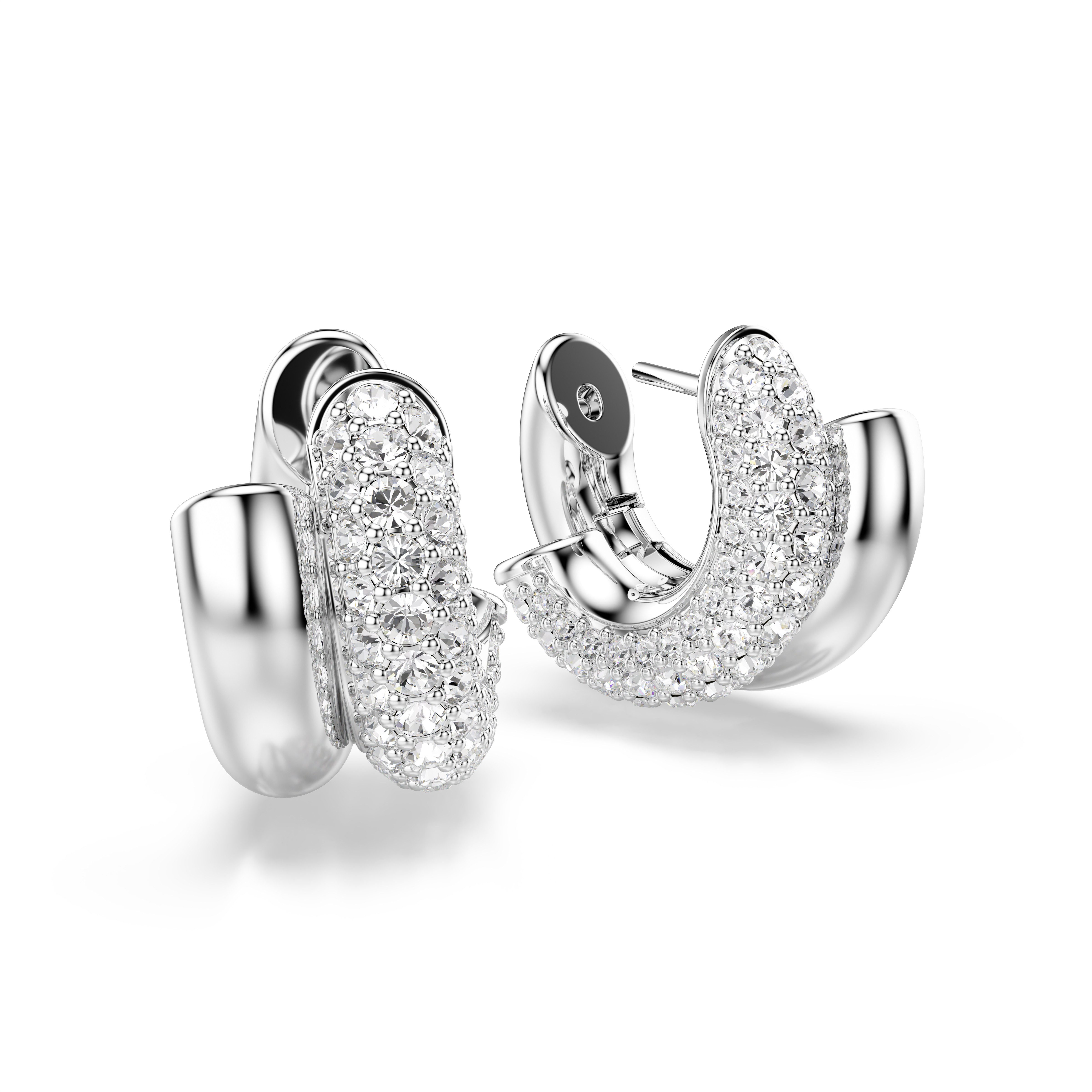 Swarovski Paar Creolen Schmuck Geschenk Dextera Ohrringe, mit Swarovski® Kristall
